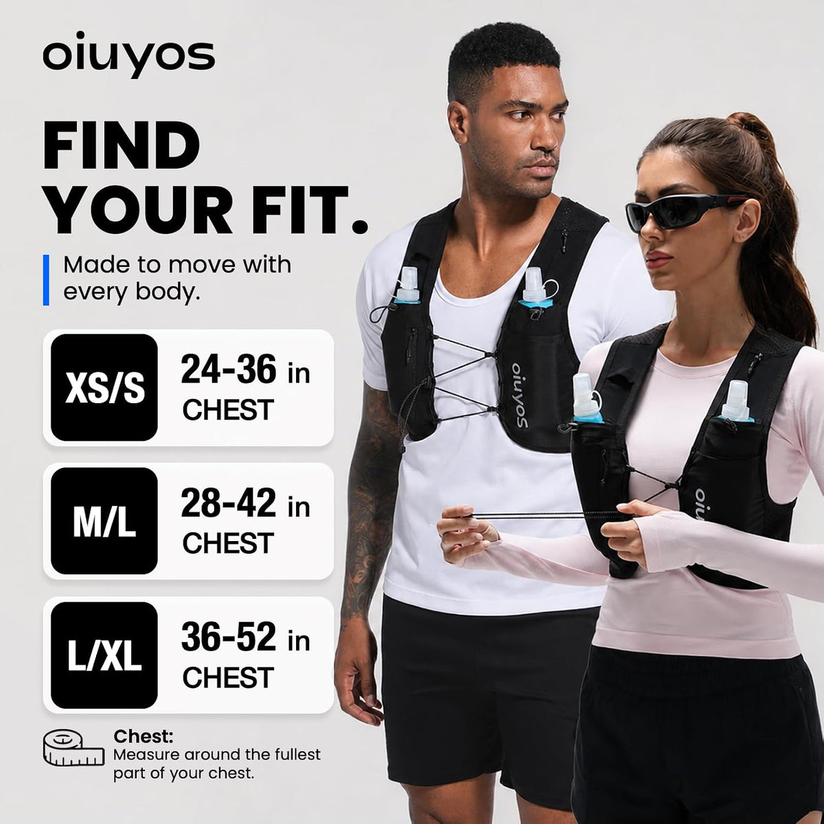 Running Vest for Women Men, 500Ml Soft Flask & Phone Holder