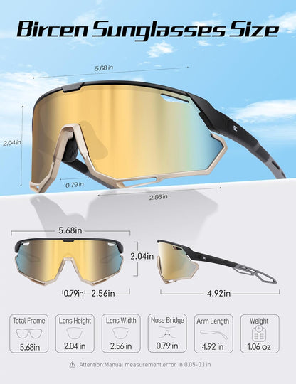 Sunglasses for Baseball Running Cycling : Wrap-Around Sport Glasses