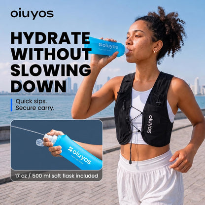 Running Vest for Women Men, 500Ml Soft Flask & Phone Holder