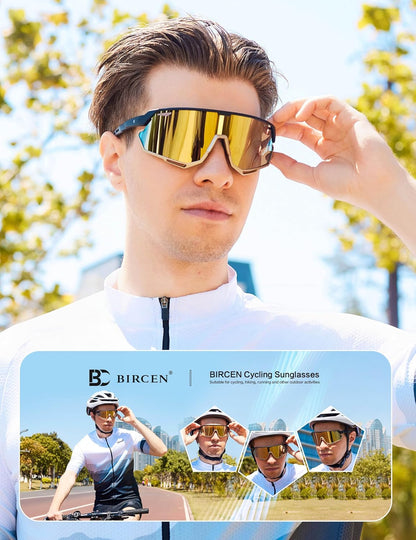 Sunglasses for Baseball Running Cycling : Wrap-Around Sport Glasses