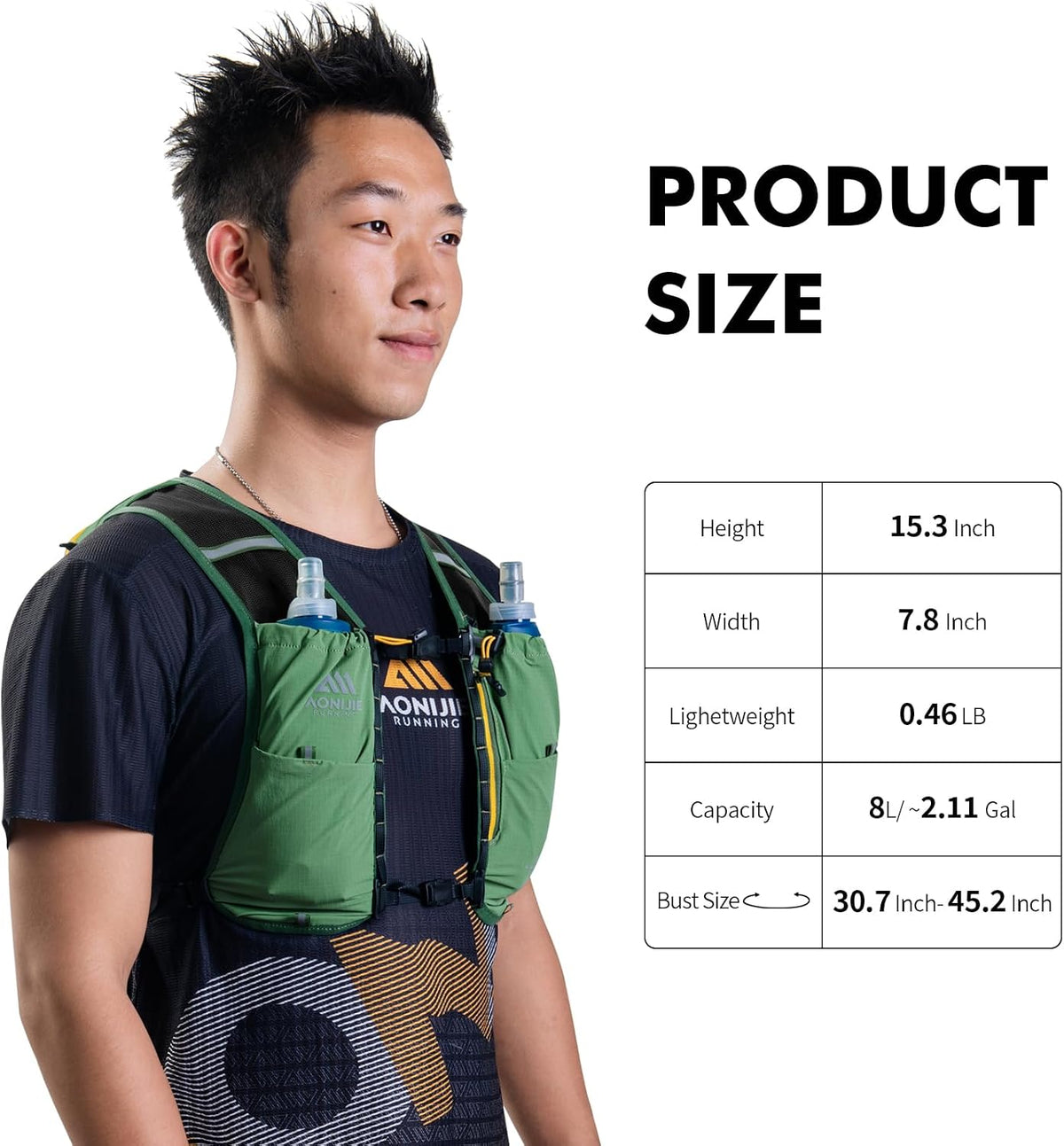 Running Hydration Vest for Women Men 8L Hydration Backpack Hiking