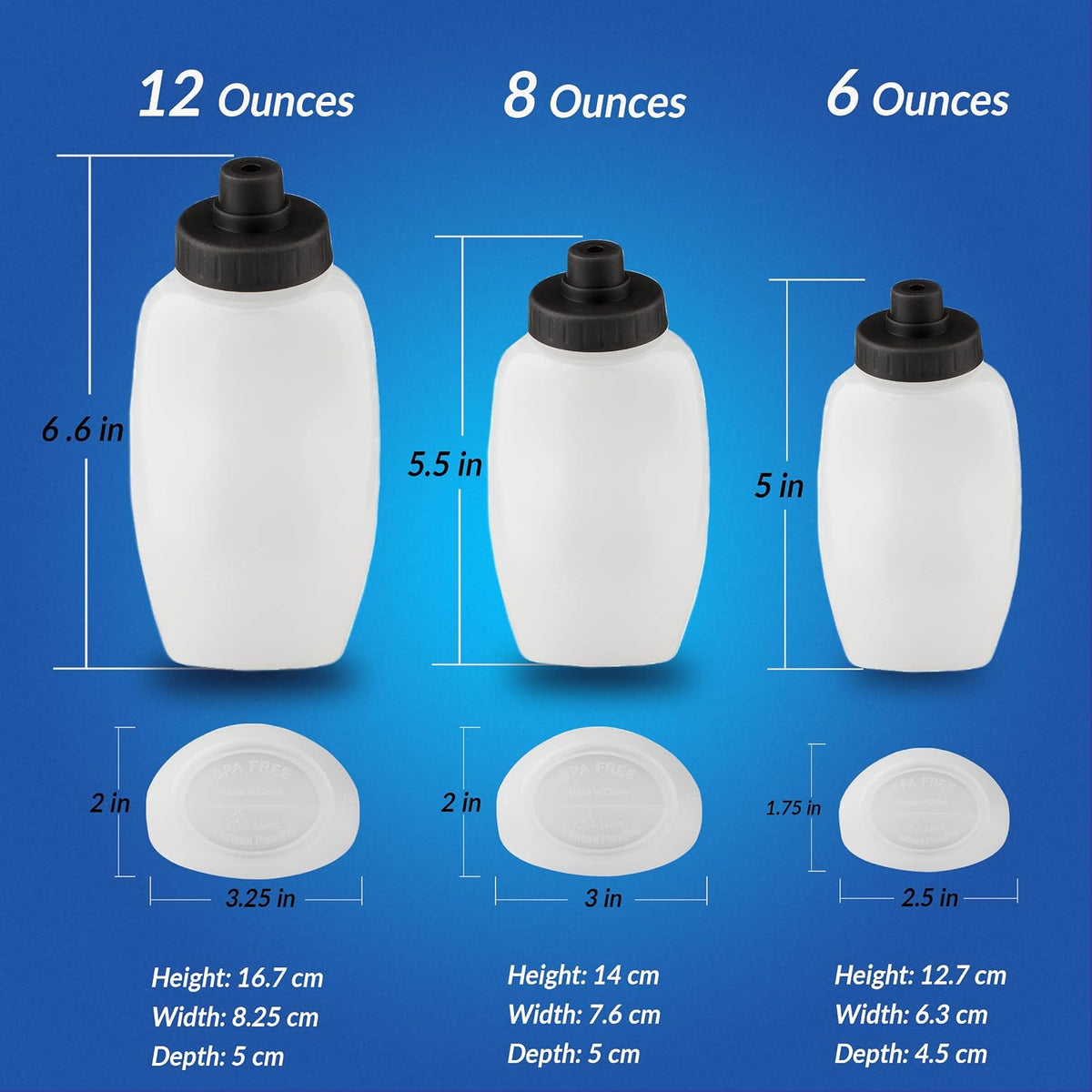 Running Water Bottle Pair 6, 8, 12 Oz (V2) | Replacement Bottle | Hydration Bottle