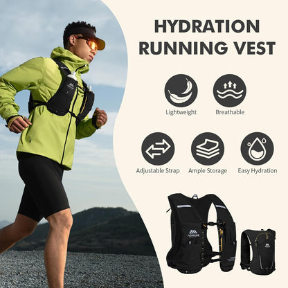 Running Hydration Vest for Women Men 8L Hydration Backpack Hiking