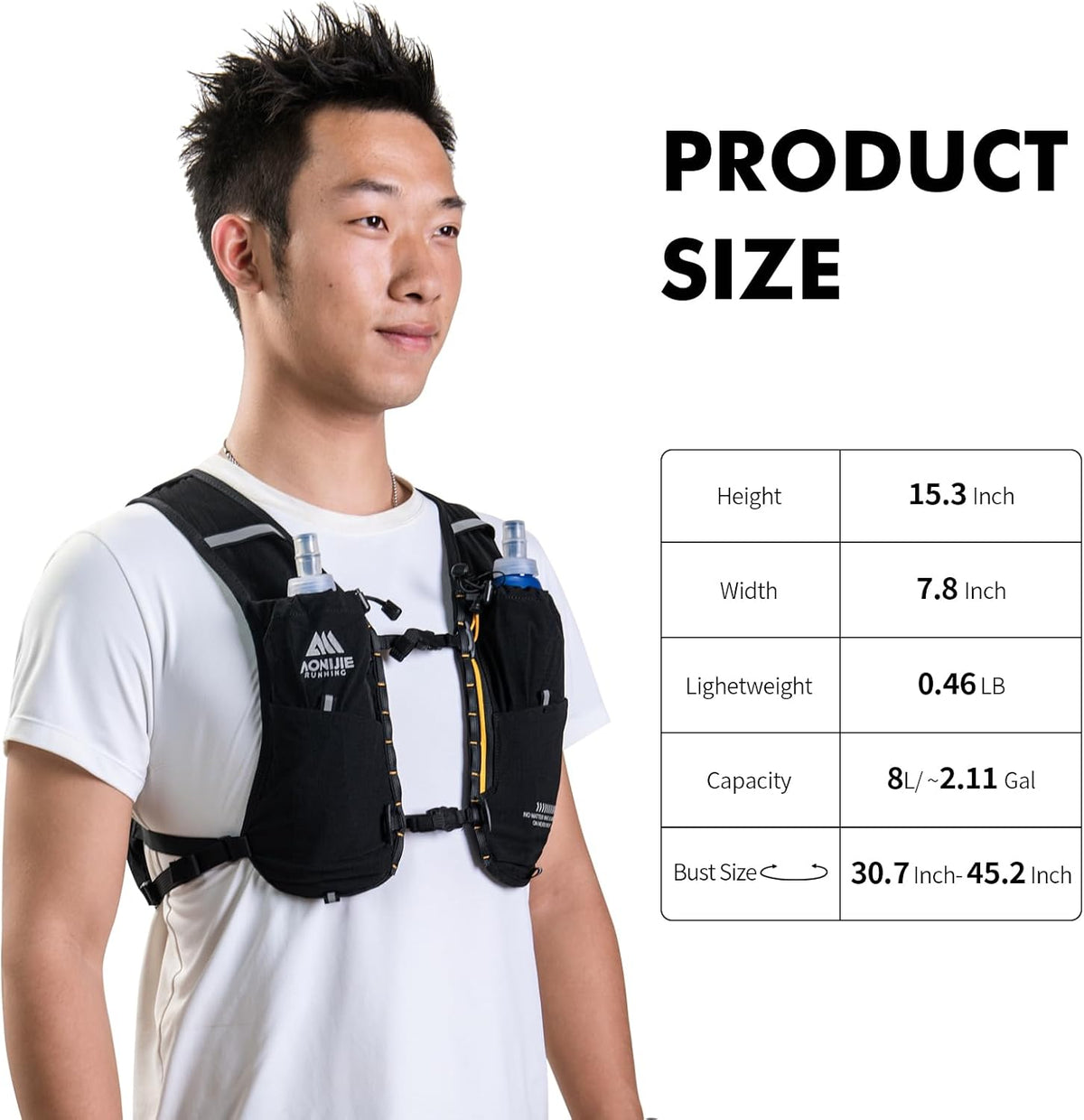 Running Hydration Vest for Women Men 8L Hydration Backpack Hiking