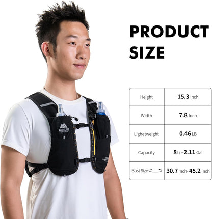 Running Hydration Vest for Women Men 8L Hydration Backpack Hiking