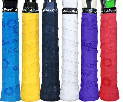 Tennis Racket Grip Tape (6 Grips) Precut & Dry Feel Tennis Grip Designer Overgrip for High Performance