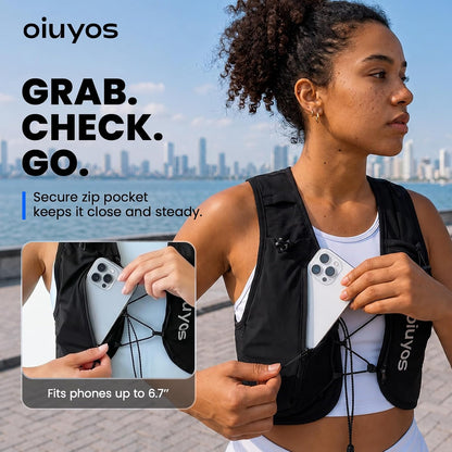 Running Vest for Women Men, 500Ml Soft Flask & Phone Holder